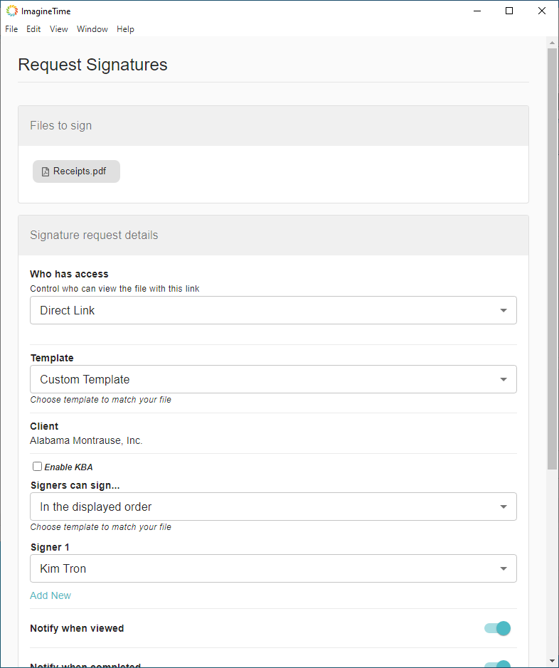 Request Signatures